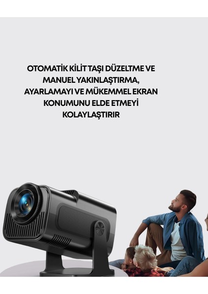 Otomatik Dikey Düzeltmeli ve Manuel Zoom Fonksiyonlu Akıllı Projektör fırsatları