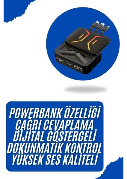 Gaming Bluetooth Kulaklık Dahili Powerbank Kablolu Düşük Gecikmeli Bluetooth 5.2