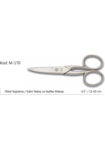 Rose Europe Kalın Nakış Makası Süper Kalite No:4.5 11,43 cm