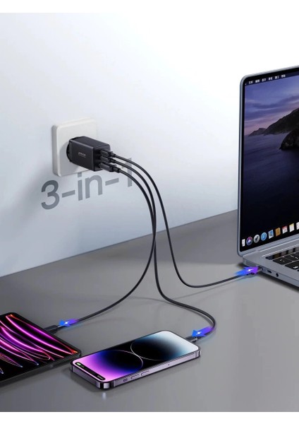 JR-TCG01 65W 2C1A Fast CHARGER+100W C To C Cable indirimleri