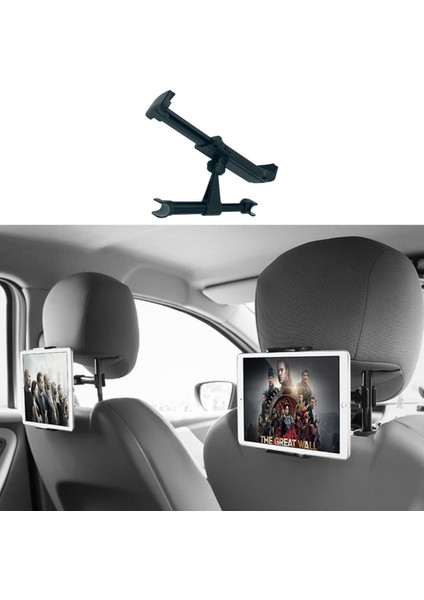 Oto Koltuk Arkası Telefon Tablet Tutucu Ayarlanabilir 360 Derece Dönebilen Pratik Stand (4989)