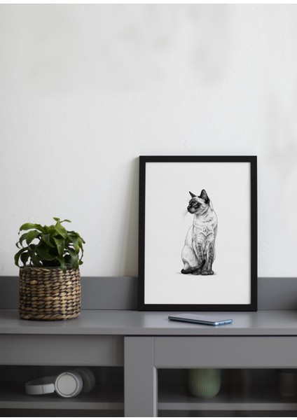 Karakalem Koleksiyonu Kedi Posteri fiyatları