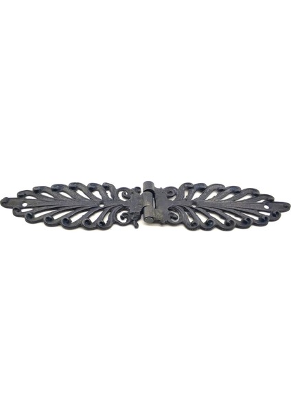 Antika Tarz Dekoratif Pirinç Yaprak Desenli Menteşe - 55X265 Mm, Oksit