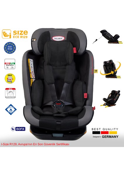 Kids Maxi Protect Aero 3d ( 360° Dönebilir) 0-36kg Oto Koltuğu İsofix/SPS/SIP/Latch