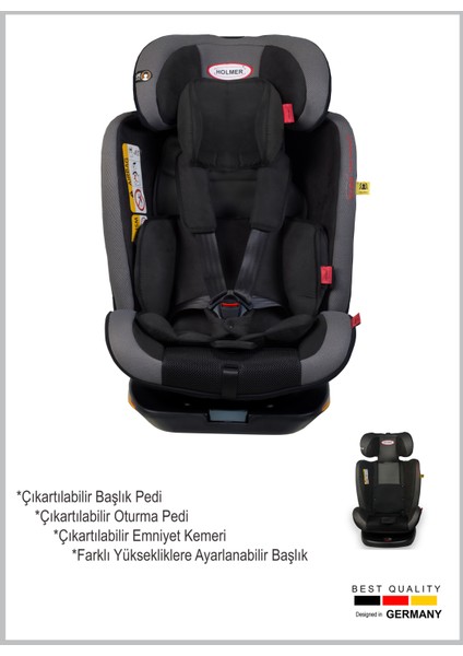 Kids Maxi Protect Aero 3d ( 360° Dönebilir) 0-36kg Oto Koltuğu İsofix/SPS/SIP/Latch