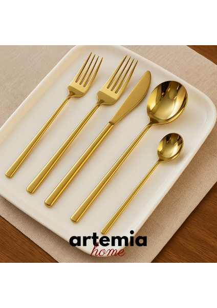 Valencia Titanyum Gold 6 Parça | 6 Kişilik Yemek Kaşığı | 18/10 Paslanmaz Çelik fiyatları