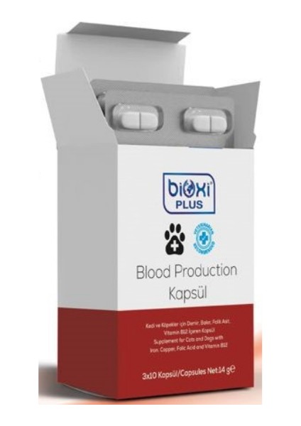 Bioxi Plus Blood Production Kapsül Demir Bakır Folik Asi B Vitamini 30 Kapsül - Lisinya