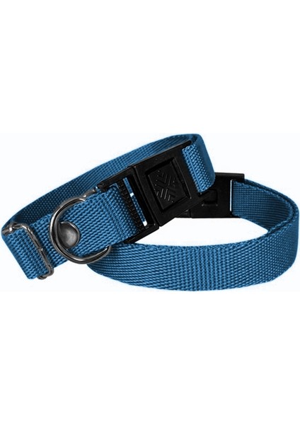 Köpek Tasması Dokuma 2 cm - Min: 30 cm - Max: 50 cm Mavi - Lisinya
