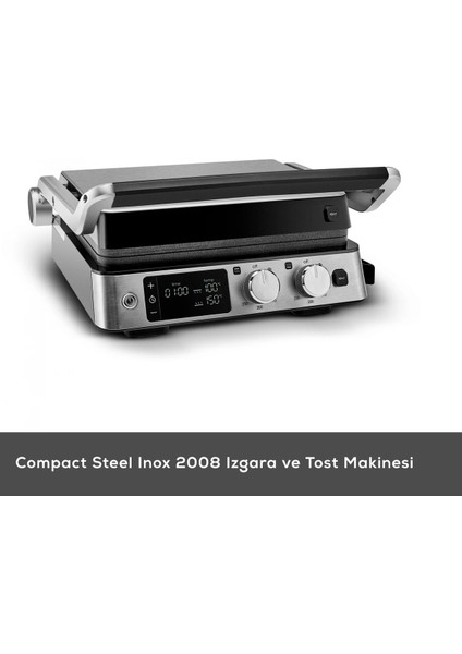 2'li Dijital Inox Izgara ve Tost Makinesi, 6 Dilim, 2000W fiyatları