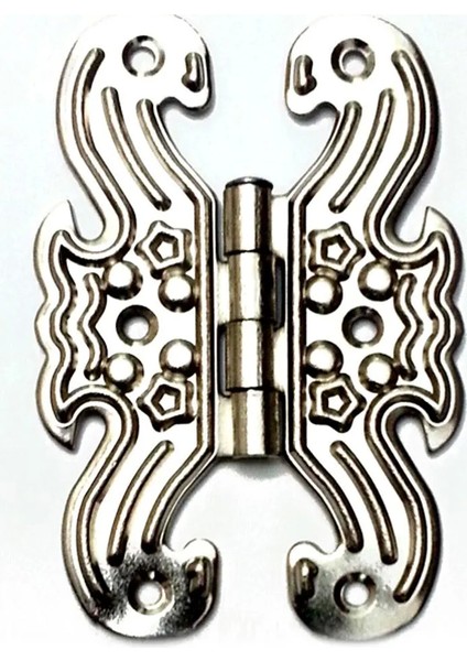 Dekoratif Sac Kelebek Menteşe - Büyük, Nikel, 100 Adet - Lisinya