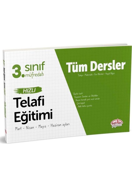 3. Sınıf Tüm Dersler Hızlı Telafi Eğitimi fiyatları