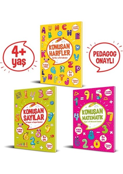 Konuşan Etkinlikler Serisi (4+ Yaş) (3 Kitap Takım)