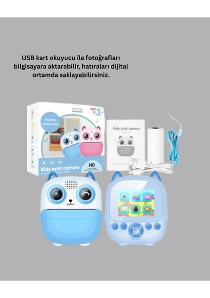 Çocuklar Için Anında Baskı Dijital Kamera 48MP Full Hd fırsatları