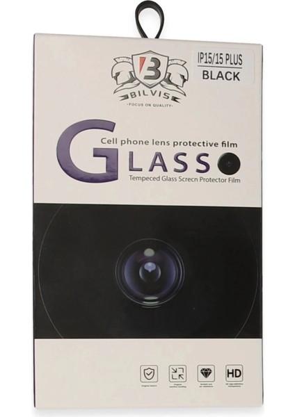 Bfs iPhone 15 Bilvis Titan Kamera Lens - Siyah modelleri