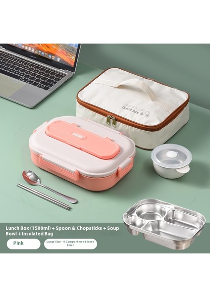 304 Paslanmaz Çelik Öğrenci Yalıtımlı Öğle Yemeği Kutusu (Yurt Dışından)