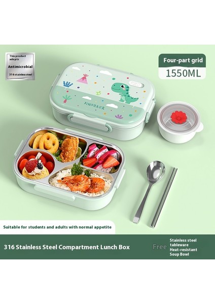 316 Paslanmaz Çelik Öğrenci Yalıtımlı Yemek Kutusu (Yurt Dışından)