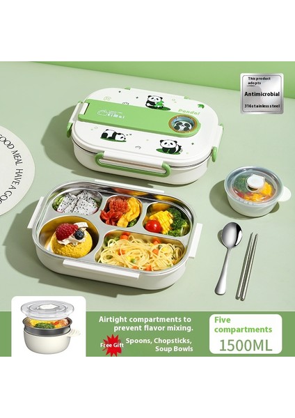 Öğrenci Bölmeli Yemek Tepsisi 316 Paslanmaz Çelik Büyük Kapasiteli Yalıtımlı Yemek Kutusu (Yurt Dışından)