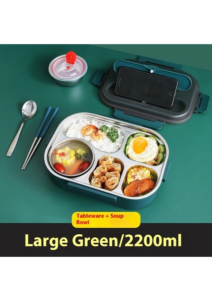 Çok Bölmeli Paslanmaz Çelik Öğrenci Yalıtımlı Beslenme Çantası (Yurt Dışından)