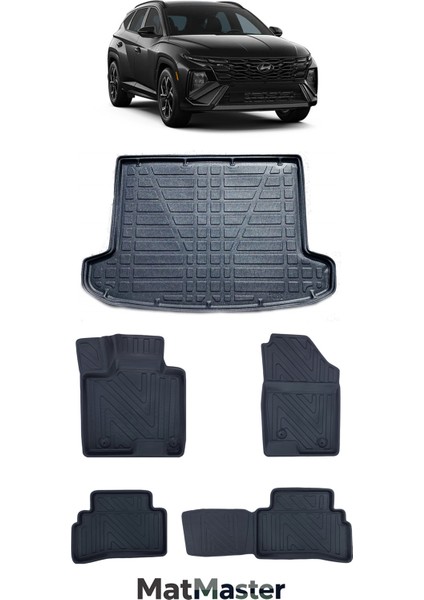 Hyundai Tucson 2024 Model 5d Premium Ekstra Havuzlu Paspas ve Bagaj Havuzu Set