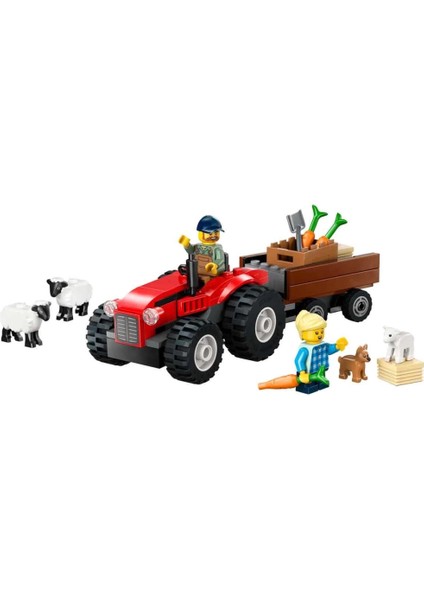 Bfs LEGO City Römorklu Kırmızı Çiftlik Traktörü ve Koyun 60461
