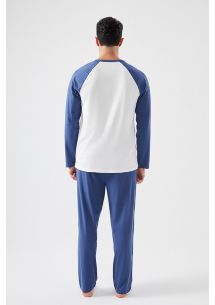 Erkek Pamuklu Uzun Kollu Cepli Pijama Takımı modelleri