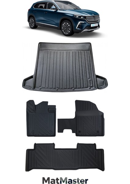 Togg T10X 2025 Model 5d Premium Ekstra Havuzlu Paspas ve Bagaj Havuzu Set