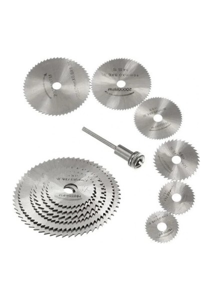 Metal 6 Parça Mini Matkap Ucu Ahşap Kesme Yuvarlak Çelik Bıçak Disk Testere Seti Kiti