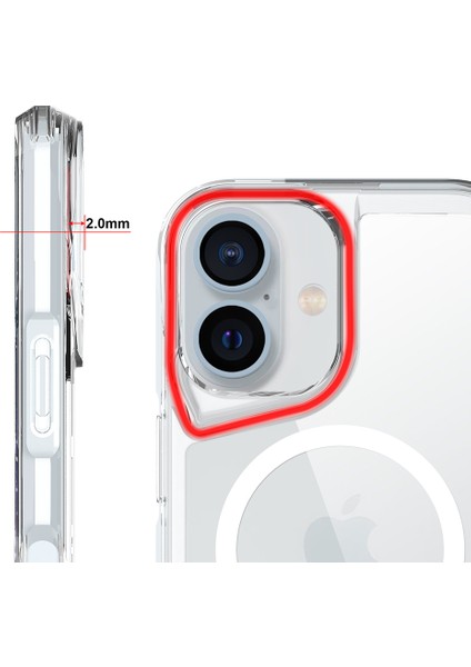 iPhone 17 Kılıf Zore M-Safe Şarj Özellikli T-Max M-Safe Kapak - Şeffaf indirimleri