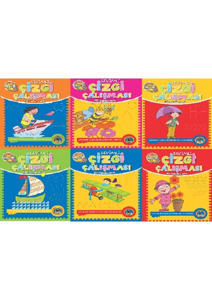 Sevimli Çizgi Çalışması (6 Kitap Set)
