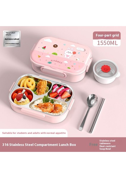 316 Paslanmaz Çelik Öğrenci Yalıtımlı Yemek Kutusu (Yurt Dışından)