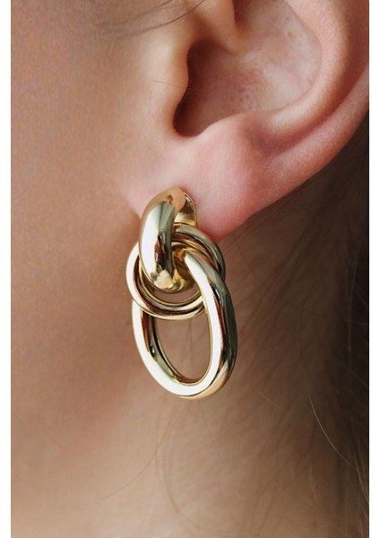 Vip Çelik Sarmal Oval Halka Model Küpe