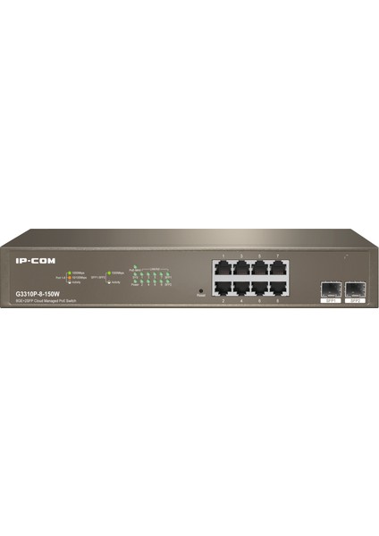 G3310P-8-150W Managed,8ge Base-T +2ge Base-X Sfp-Port, Cloud Managed Poe Switch