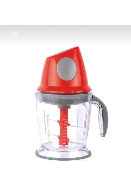 Kırmızı 500W Rondo Blender, Çift Bıçaklı, 1 Litre Hazneli, Çok Amaçlı Mutfak Robotu