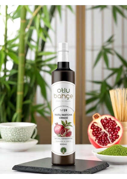 Doğal Fermantayon Nar Matcha Detox Sirkesi 500ML ( Natural Fermentation Matcha Detox Vinegar)