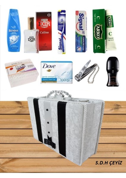 Şık Erkek Kozmetik ve Çeyiz Seti, Bej, 1177 fiyatları