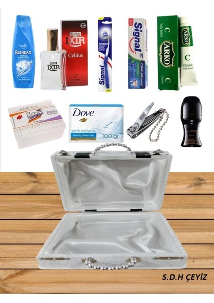 Şık Erkek Kozmetik ve Çeyiz Seti, Bej, 1177 modelleri