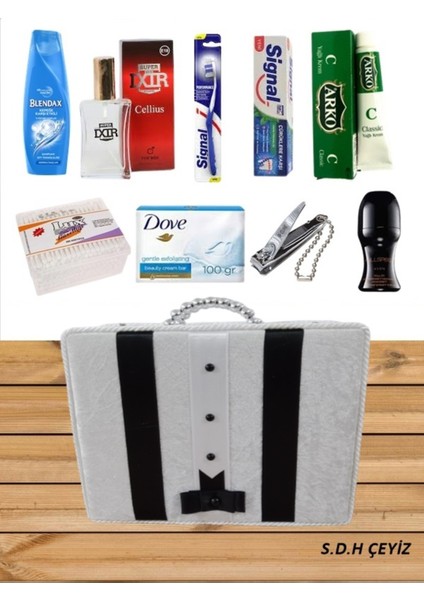 Şık Erkek Kozmetik ve Çeyiz Seti, Bej, 1177 fırsatları