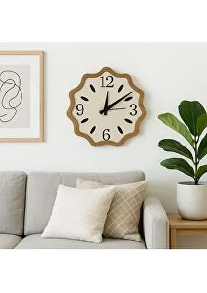 Dekoratif Ahşap Duvar Saati Sessiz Mekanizma ile Modern Tasarım 43 cm fırsatları