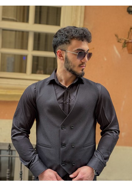 Slim Fit Yelekli Takım Elbise modelleri