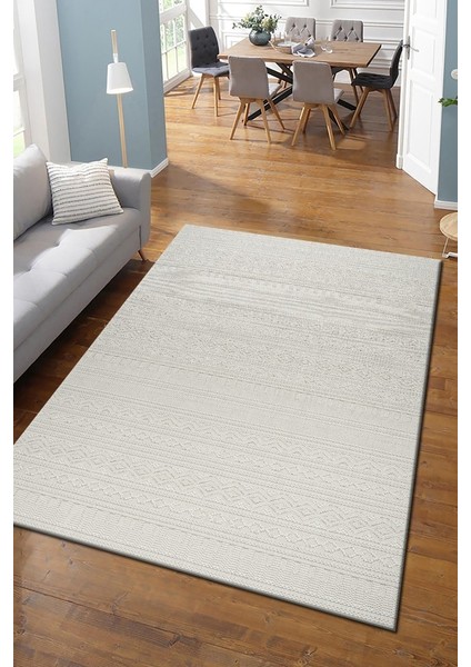 Modern Geometrik Tasarımlı Jüt Dokuma Loop Sisal Krem Renk Halı fiyatları