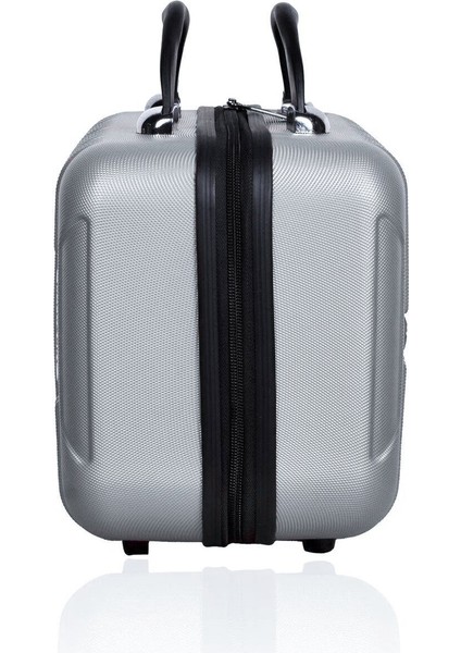 Gri Renkli Abs Makyaj Çantası El Valizi, Şık ve Hafif Tasarım modelleri