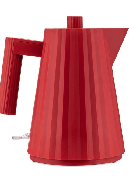 1 Litrelik Kırmızı Plissé Elektrikli Kettle, Şık ve Kullanışlı Tasarım