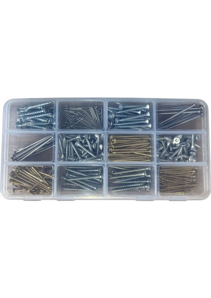 Mgk Hidrolik & Endüstriyel Mini Vida+Çivi Set Tamir Seti 12 Parça 567 Pcs