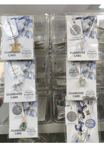 Gümüş Taşlı Kolye Swarovski indirimleri