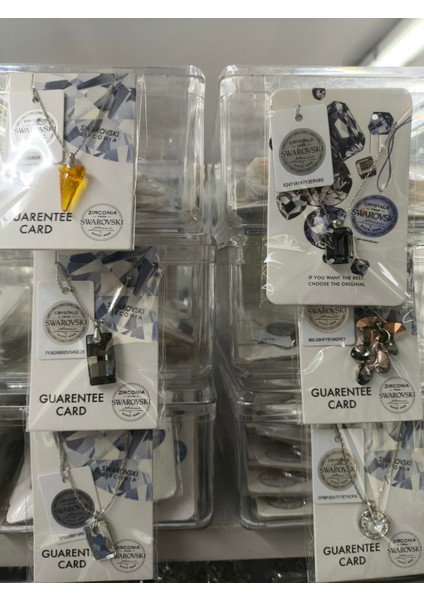 Gümüş Taşlı Kolye Swarovski indirimleri