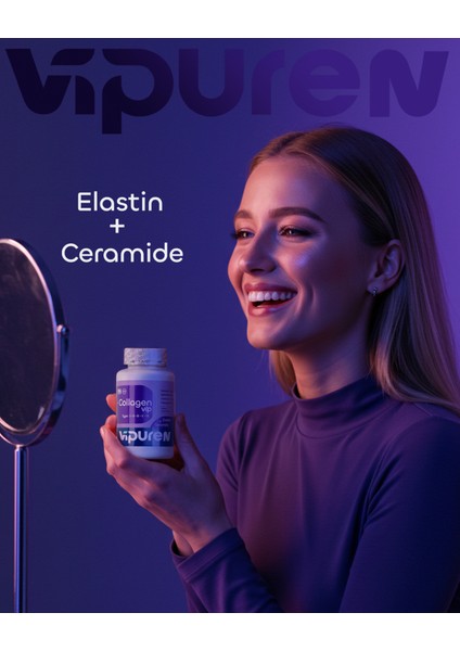 Collagenvip – 5 Tip Hidrolize Kolajen, Ceramid+Elastin, Hyaluronik Asit, Vitamin & Mineral fırsatları