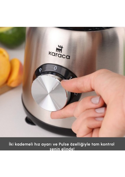 Inox Cam Hazneli, 1000W Güçlü Smoothie Blender, Buz Kırma Özellikli modelleri