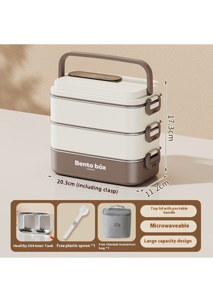 Paslanmaz Çelik Iç Bölmeli Öğrenci Yalıtımlı Yemek Kutusu (Yurt Dışından)