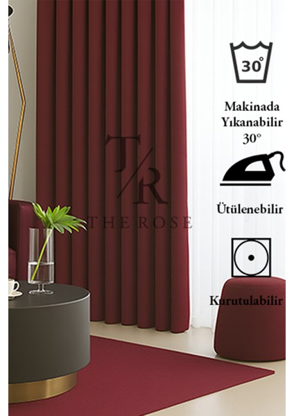 Bordo Blackout, Işık Geçirmez, Karartma Perde, Pilesiz, Lüks, Tek Kanat, Güneşlik modelleri