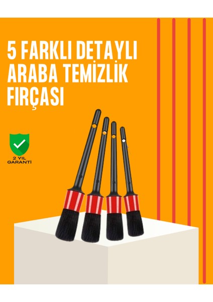 Zeroshop Araba Temizliği Için 5 Parça Fırça Takımı